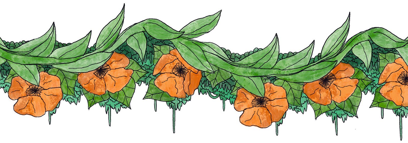 Fleurs oranges